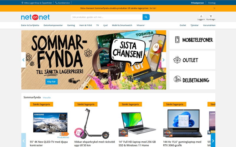 NetOnNet Electronic store in sweden